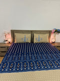 Blue base Fitted Super King cotton