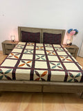 Fitted Superking pure-cotton(Jaipuri print)